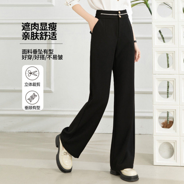 11598909.【专柜新品】【阔腿裤】休闲百搭长裤时尚垂感休闲裤