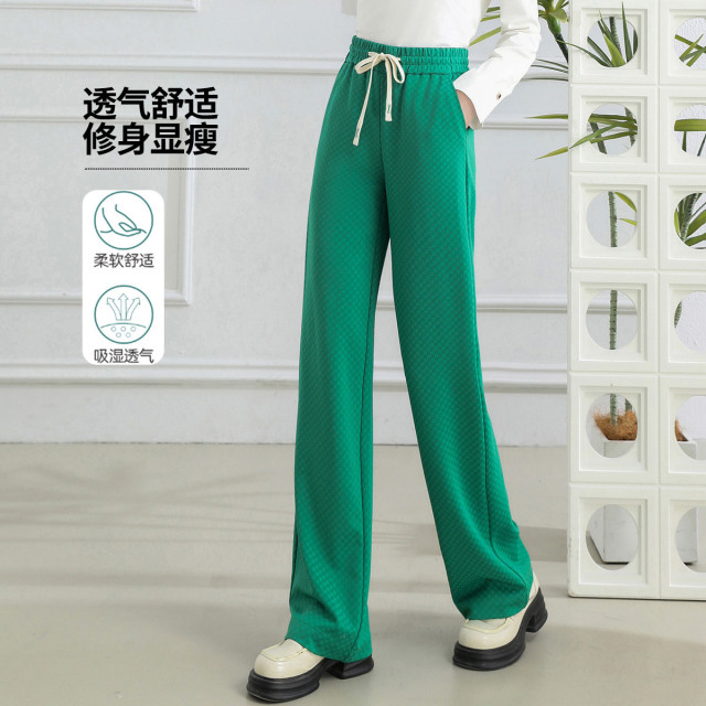 11607920.【专柜新品】【阔腿裤】新款松紧高腰显瘦百搭裤子女气质减龄休闲裤