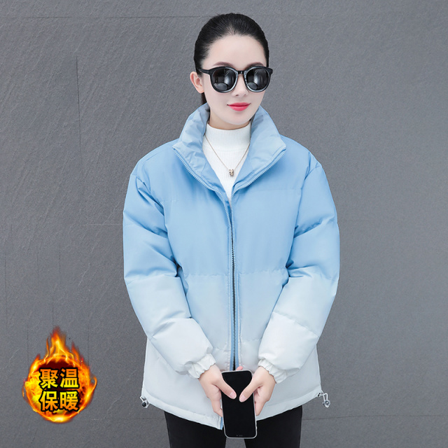 11559542.7-CHAOY秋冬上新女款保暖渐变宽松潮流洋气立领休闲棉衣【7-CHAOY女装1】