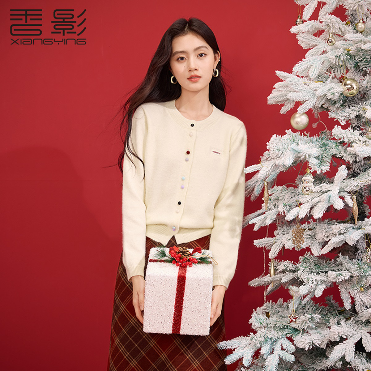 11566036.针织开衫女慵懒风软糯圆领高级感毛衣