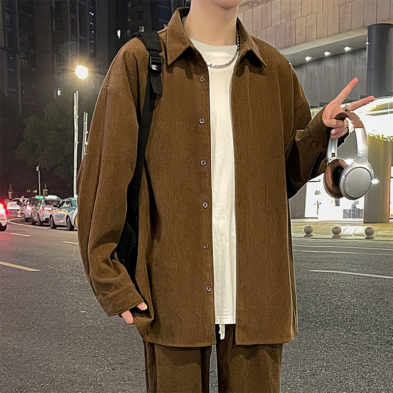 11567019.7-CHAOY春秋新款男式港风潮流外搭简约百搭灯芯绒衬衫【7-CHAOY男装1】