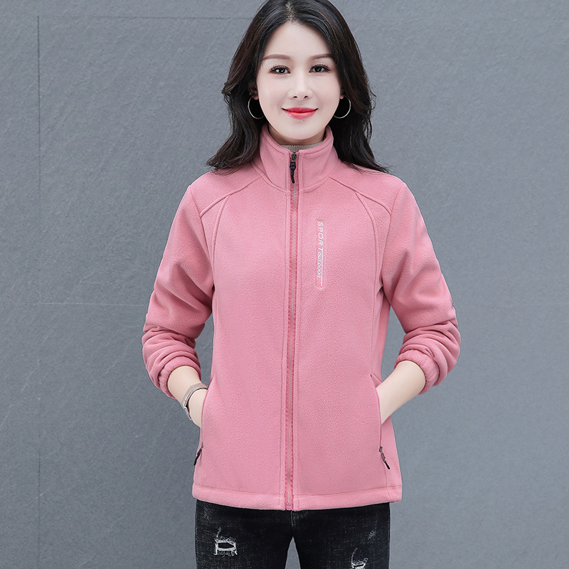 11575048.七玻威秋冬上新女款简约运动风百搭洋气摇粒绒休闲外套【七玻威女装1】