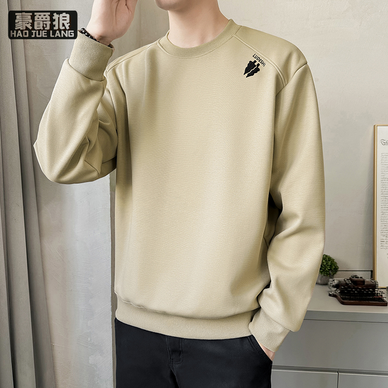 11578406.男士卫衣新款休闲百搭长袖内搭春季潮流圆领上衣服爆款男装