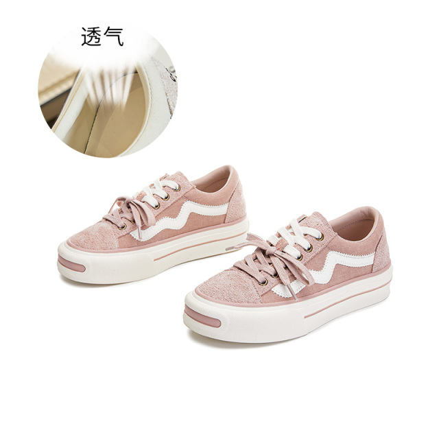 11599479.墨斯本新款厚底小白鞋女2025春季女式单鞋休闲增高鞋女学院风百搭鞋子女11755