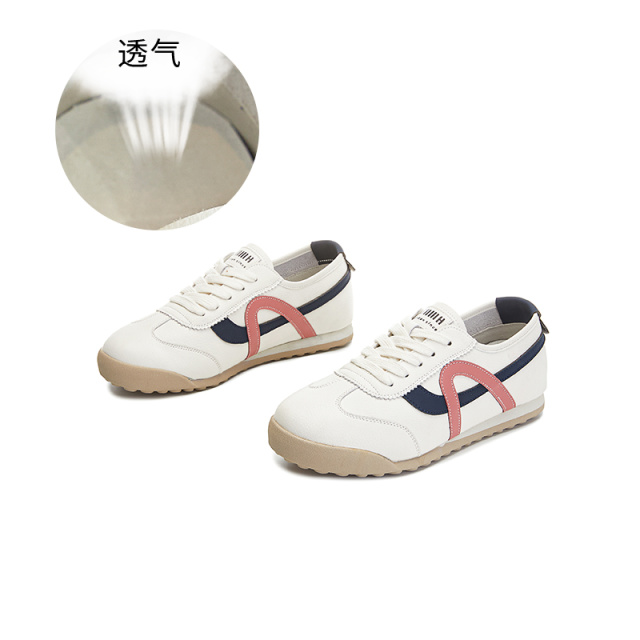 11599489.墨斯本真皮阿甘鞋女2025春季新款女士休闲鞋女百搭运动鞋女平底潮流女鞋11728