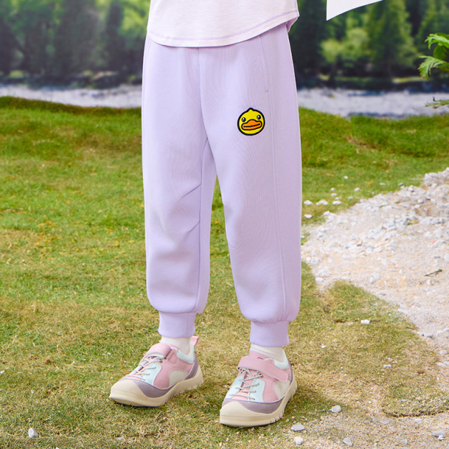 12661856.B.Duck小黄鸭童装男女童春季新款运动长裤休闲百搭束脚卫裤