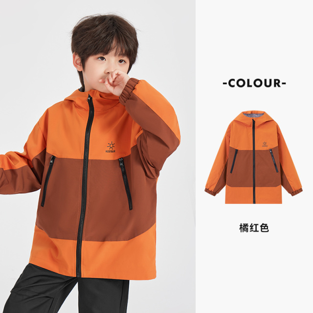 13308814.男童连帽外套春装儿童户外防水登山服2025新款中大童帅气有型上衣