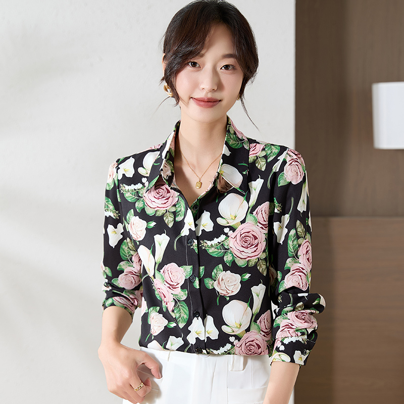11609076.季婕春秋上新女款韩版日常气质通勤洋气长袖衬衫【季婕女装1】