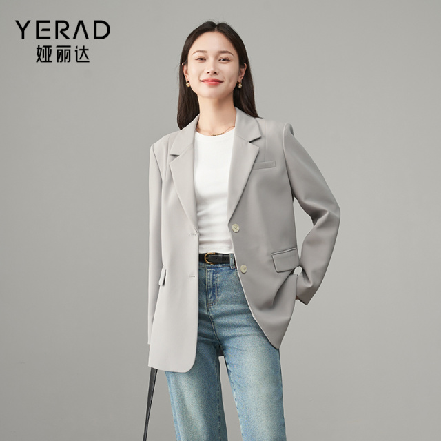 11617537.【娅丽达】高级感通勤职业西装外套女