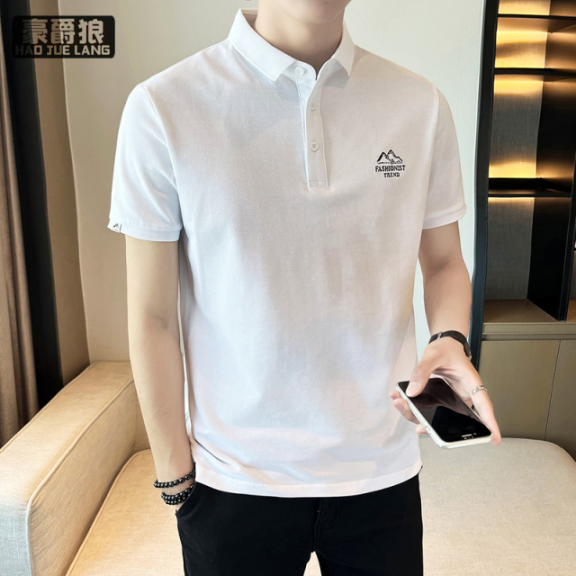 11632680.刺绣polo衫短袖男士潮牌时尚山峰半袖成熟轻奢百搭翻领t恤男