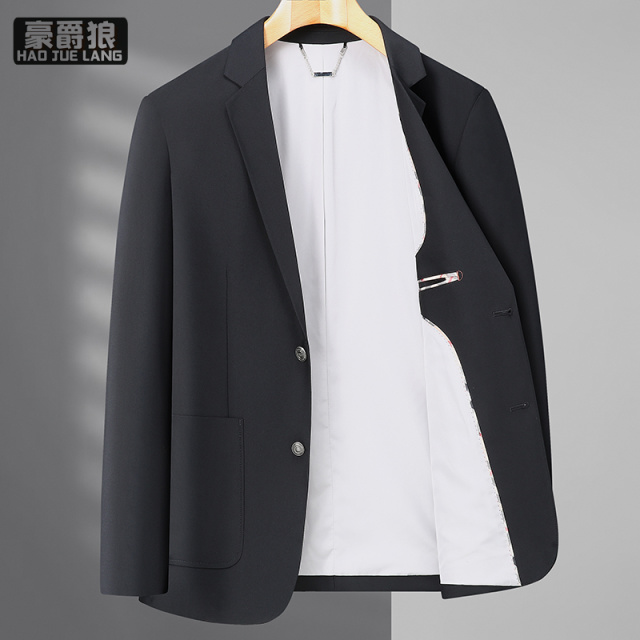 11640333.秋西服男士薄款商务职业正装单西上衣高级感休闲小西装外套