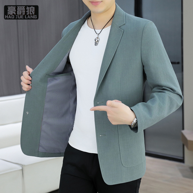 11640309.春装西装外套男士商务休闲小西服单西便服男春秋季新款