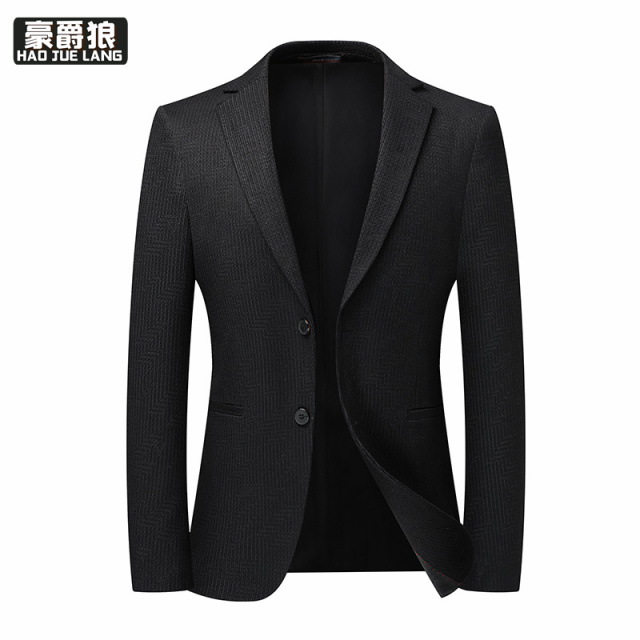 11640329.春秋季新款弹力西装中青年休闲西服男商务单西外套男装上衣