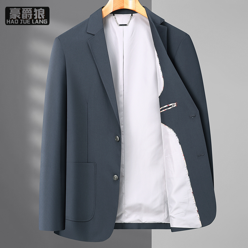 11640333.秋西服男士薄款商务职业正装单西上衣高级感休闲小西装外套