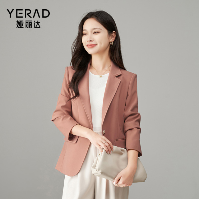 11658744.【娅丽达】职业通勤小西服外套女时尚简约百搭西装上衣女