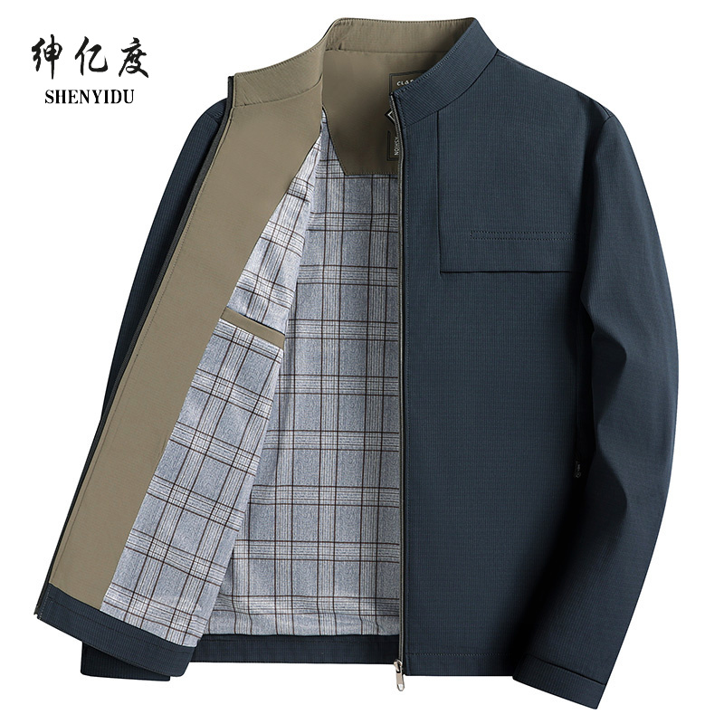 11657254.2025新款上新春秋季经典商务休闲纯色夹克2A