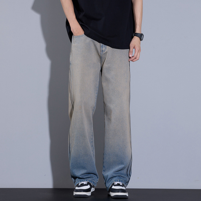 11661201.春夏主推青少年美式高街宽松舒适直筒阔腿牛仔裤1