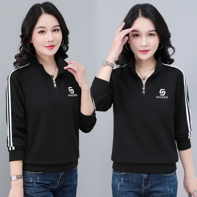11668057.7-CHAOY春秋上新女款立领半拉链时髦减龄百搭卫衣【7-CHAOY女装1】