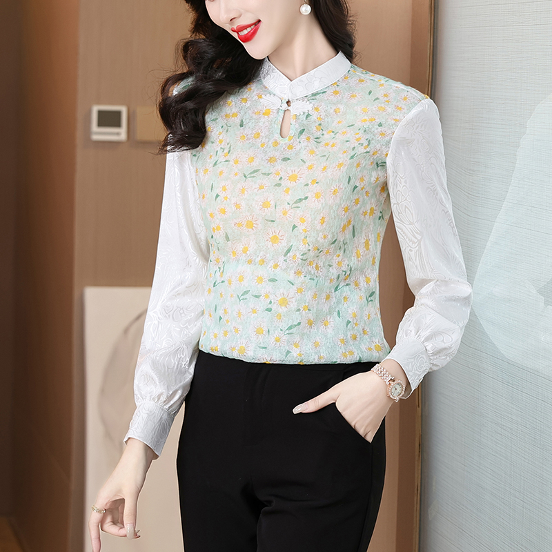 11668067.7-CHAOY春秋上新女款蕾丝新中式减龄百搭长袖衬衫【7-CHAOY女装1】
