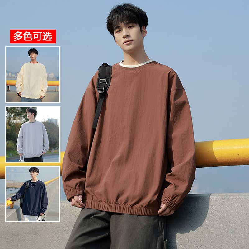 11664202.衣仕梵春秋新款男式圆领潮牌宽松基础款百搭长袖卫衣【衣仕梵男装1】