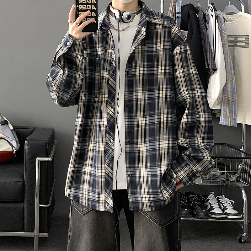 11664175.七玻威春秋上新男款潮流英伦风经典百搭长袖衬衫【七玻威男装1】
