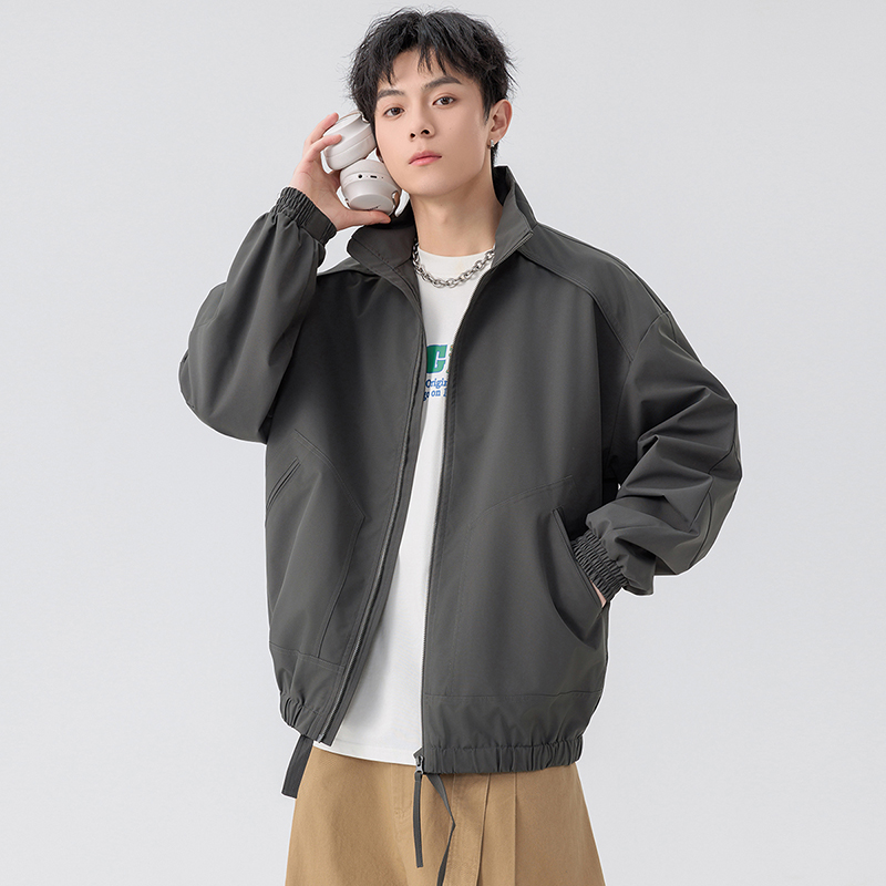 11664142.七玻威春秋上新男款立领夹克港风复古潮流情侣款百搭外套【七玻威男装1】