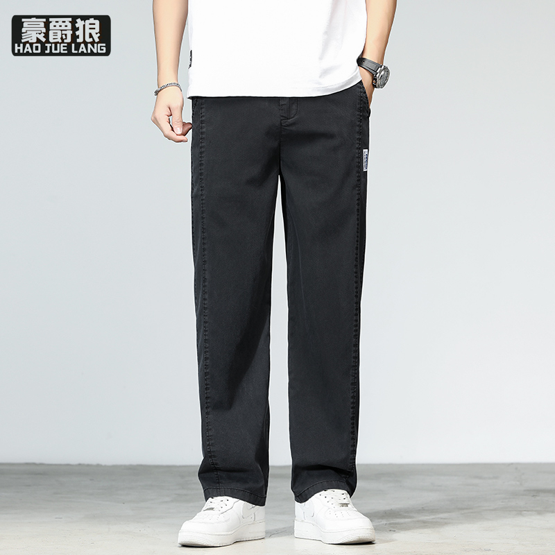 11669674.莱赛尔天丝男士休闲裤春夏季新款冰丝薄宽松垂感直筒裤子