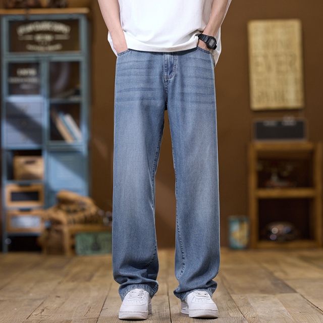 11675962.春夏主推时尚男士休闲莱赛尔牛仔裤3