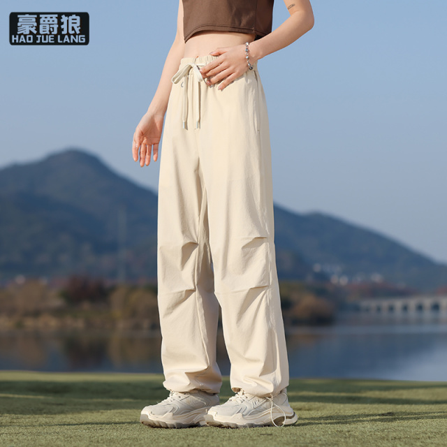 11676299.美式休闲裤子男款春秋高街vibe直筒工装裤褶皱设计感垂感工装裤