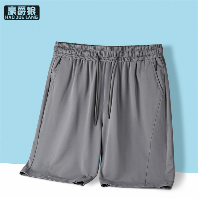 11676252.夏季男士冰丝五分裤宽松休闲薄款速干运动休闲裤子透气短裤男