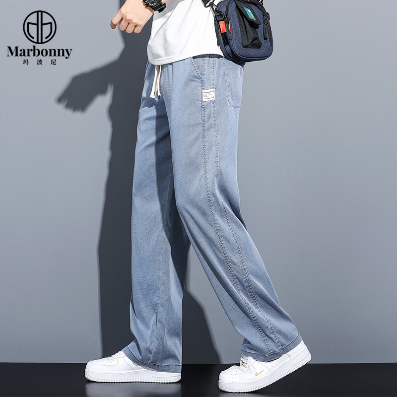 11704910.玛波尼2025年春季主推天丝直筒宽松休闲裤男裤子