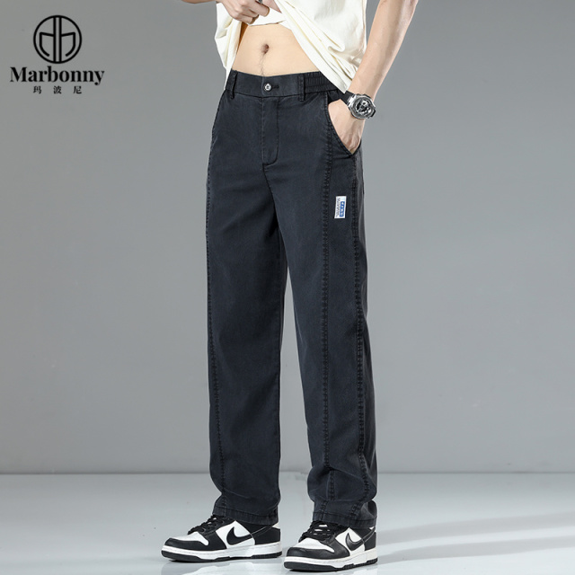11705764.春秋季主推莱赛尔天丝阔腿休闲裤男裤子