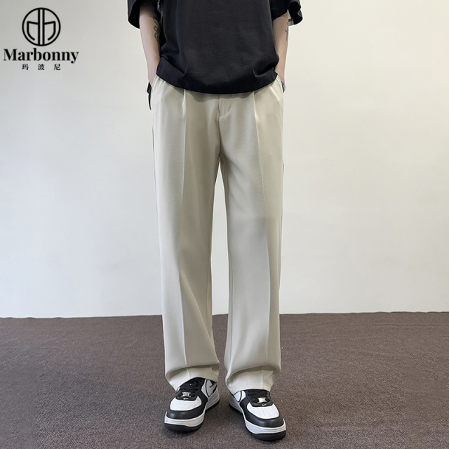11709485.玛波尼春夏时尚百搭男士商务休闲小西裤