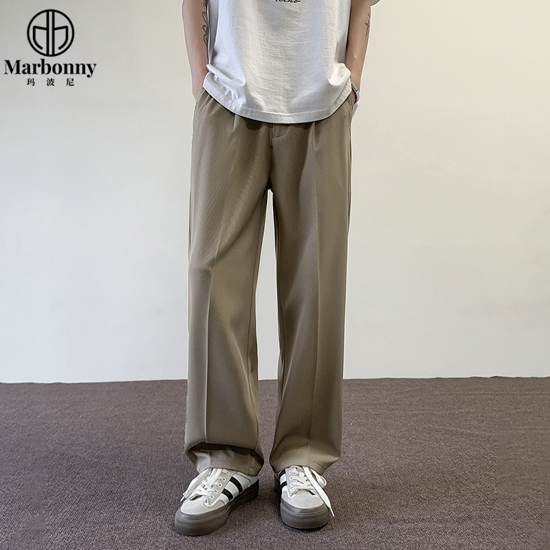 11709485.玛波尼春夏时尚百搭男士商务休闲小西裤