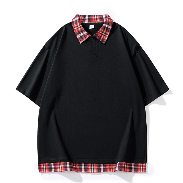 11713930.重磅POLO衫短袖男夏季翻领休闲宽松T恤潮