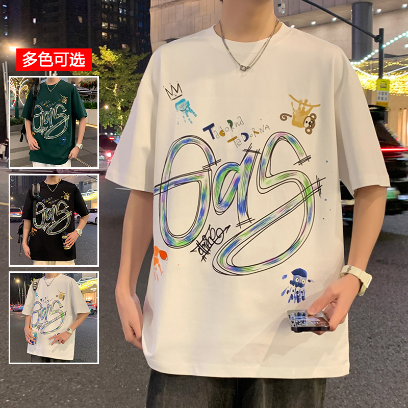 11714115.衣仕梵夏季新款男款潮流百搭卡通印花套头短袖T恤【衣仕梵男装XJ】