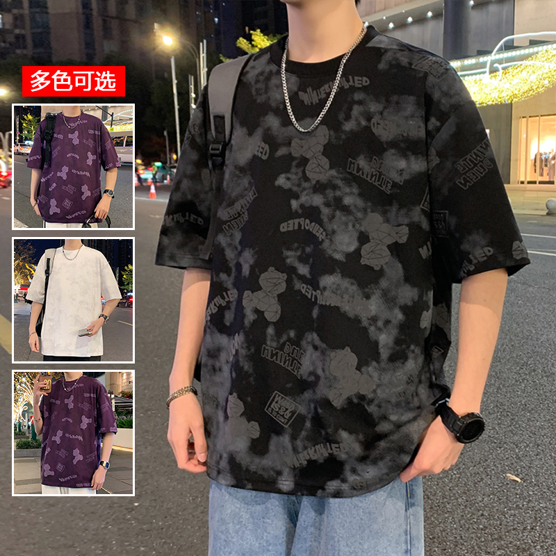 11714078.衣仕梵夏季新款男款潮牌童趣重磅圆领短袖T恤【衣仕梵男装XJ】
