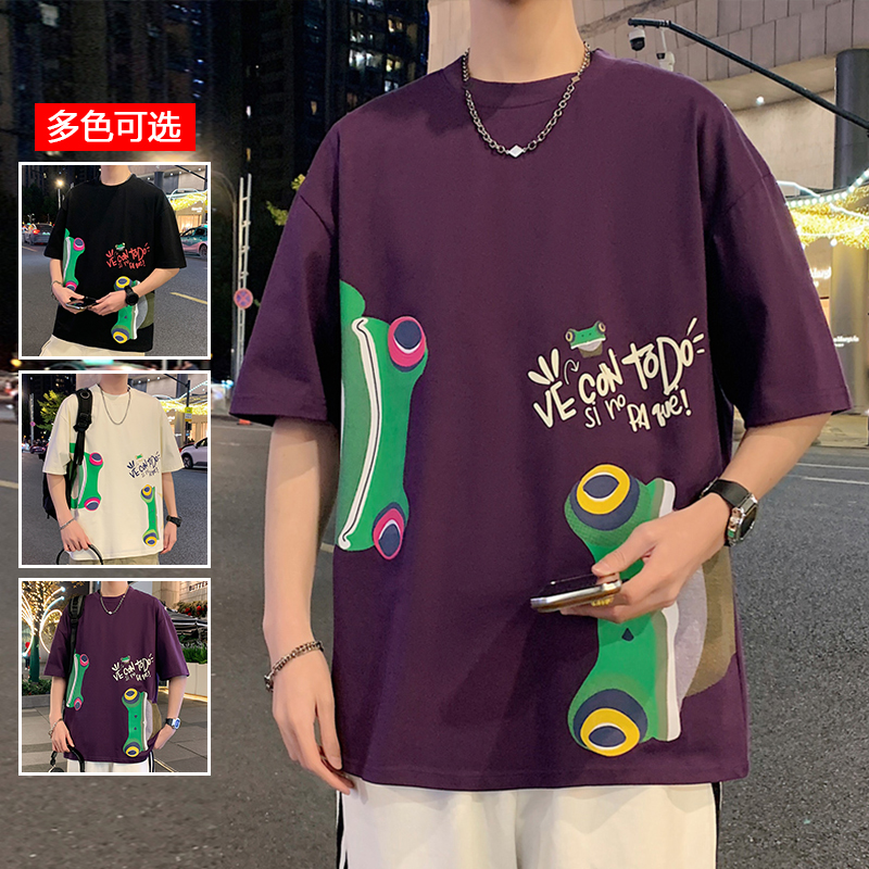 11714106.衣仕梵夏季新款男款潮牌卡通印花套头短袖T恤【衣仕梵男装XJ】