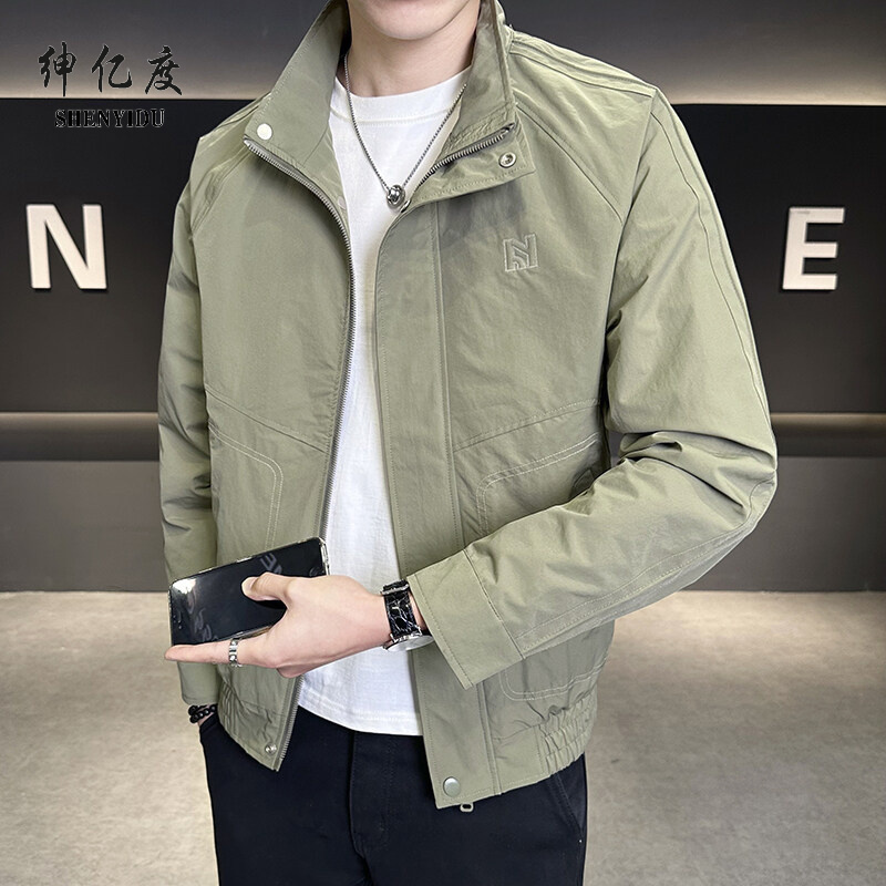 11718995.2025春装新款男士立领工装时尚潮流夹克外套