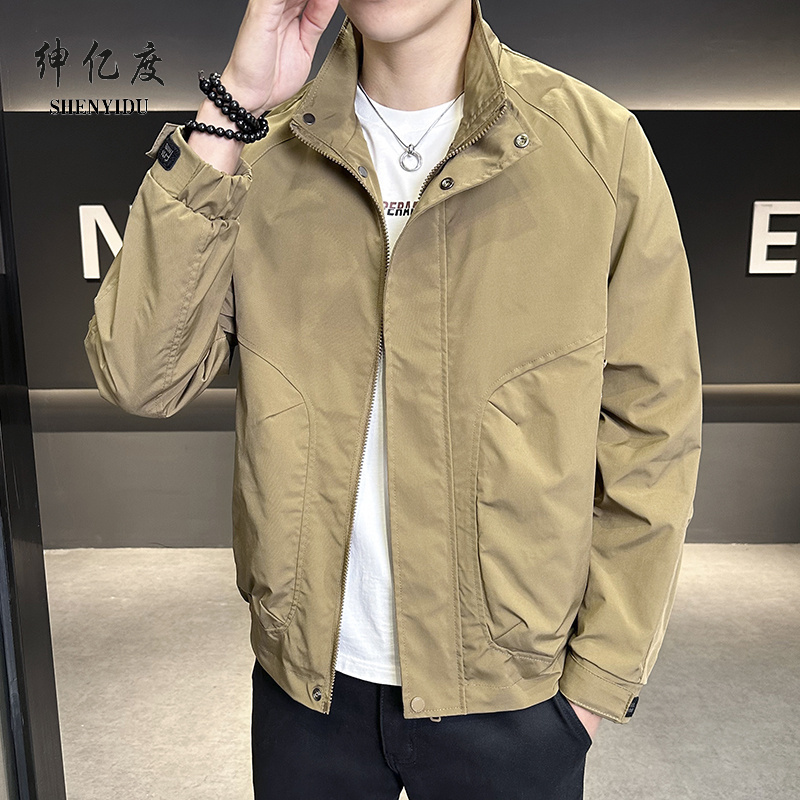 11719016.2025春装新款男士立领工装时尚潮流夹克外套