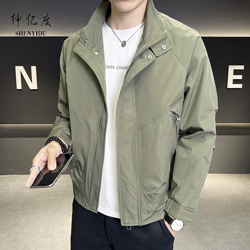 11719008.2025春装新款男士立领工装时尚潮流夹克外套