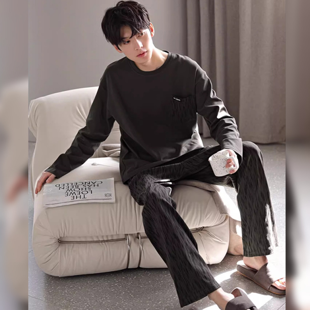 13648235.品彩【始于舒适忠于品质】男士家居服两件套可外穿5171