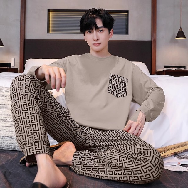 13648236.品彩【始于舒适忠于品质】男士家居服两件套可外穿5170