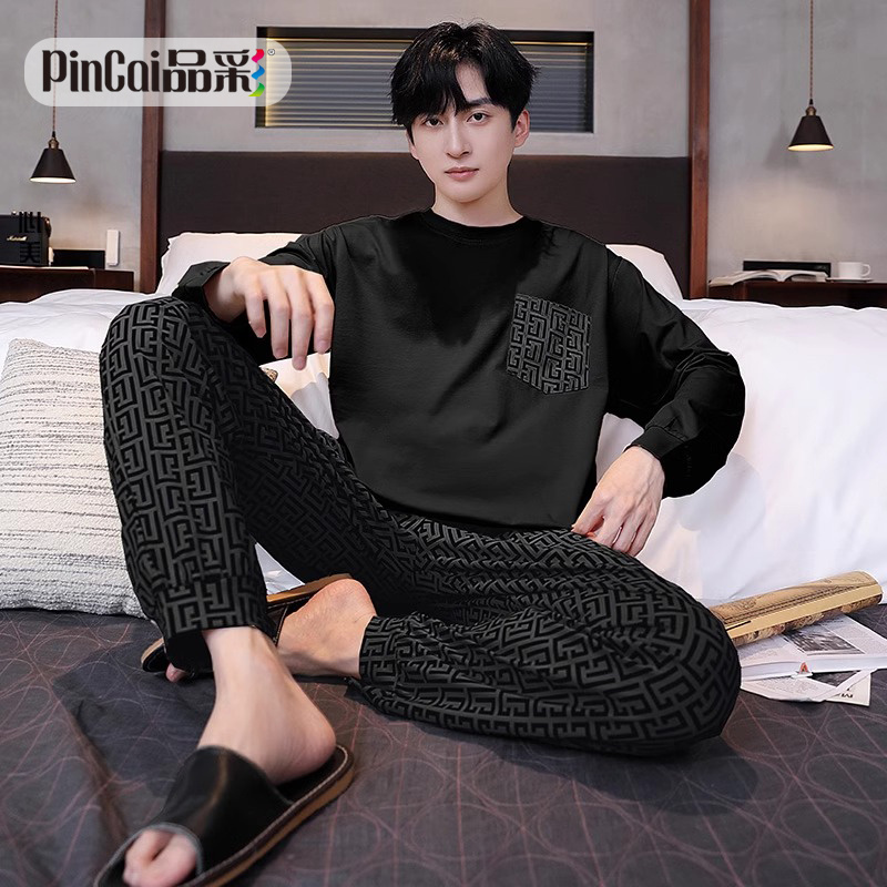 13648232.品彩【始于舒适忠于品质】男士家居服两件套可外穿5169