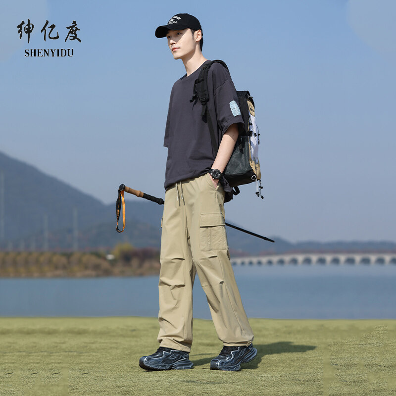 11731702.2025新款春夏新款情侣直筒裤潮流户外男女同款时尚休闲裤A