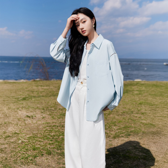 11771109.【2025夏装】黑科技防晒衬衫衬衣外套女长袖翻领上衣