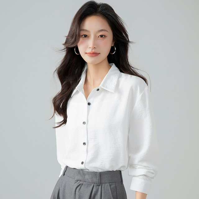 11735151.7-CHAOY春秋新款女士韩版宽松慵懒风时髦气质长袖衬衫【7-CHAOY女装1】