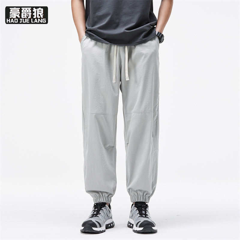 11739316.春夏新款休闲裤男士户外工装裤潮牌运动宽松束脚运动登山长裤