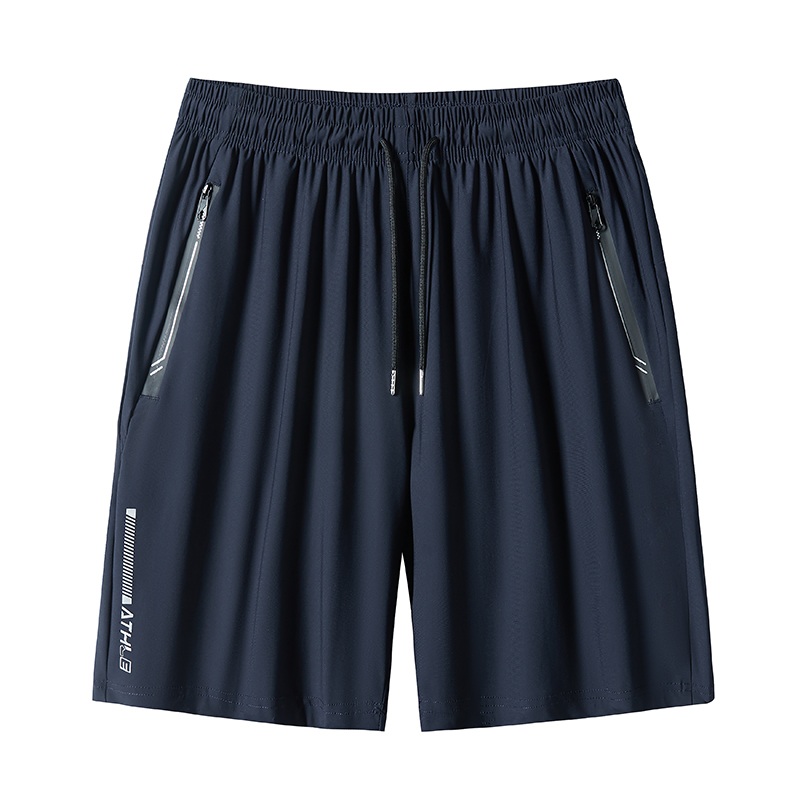 11742873.冰丝短裤男士夏季薄款宽松休闲中裤夏天大码裤衩子速干运动五分裤