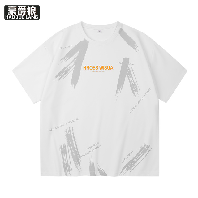 11766930.短袖t恤男士夏季薄款潮牌ins帅气百搭凉感半袖体恤男装上衣服